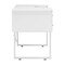 Pro Line Sewing Table, Sewing Machine or Office Desk with 2 Drawers, Fold-Down Top and Height Adjustable Platform - White